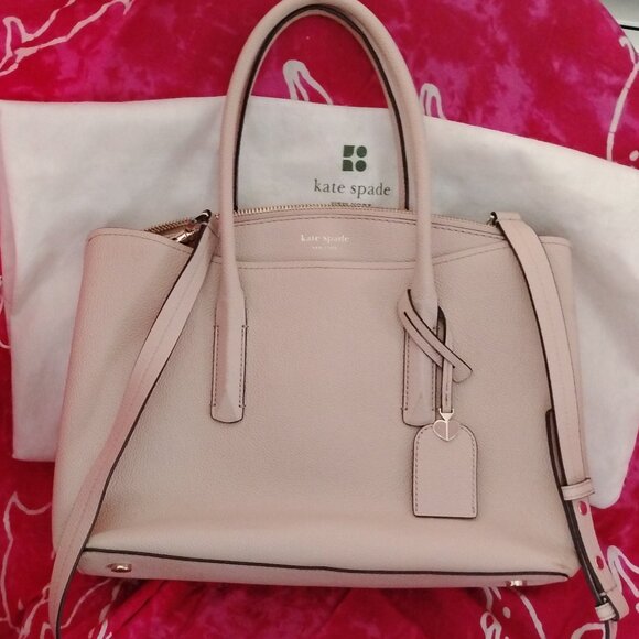 ❤️KATE SPADE Margaux Pale Vellum Pink Satchel Bag Purse / Crossbody +Dustbag - Picture 1 of 11